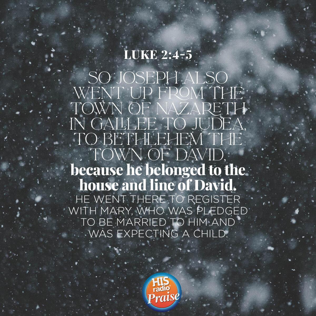 Luke 2:4-5 - Verse of the Day